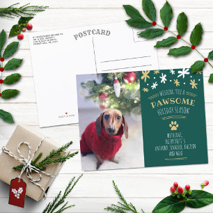 Carte Postale Faire-part Pawsome Holiday Season Pet Holiday