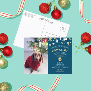 Carte Postale Faire-part Pawsome Holiday Season Pet Holiday