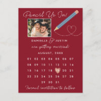 "Pencil Us In" Calendrier moderne Enregistrer la d