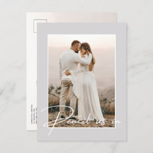 Carte Postale Faire-part Pensez-Nous Dans Enregistrer La Date Mariage Photo