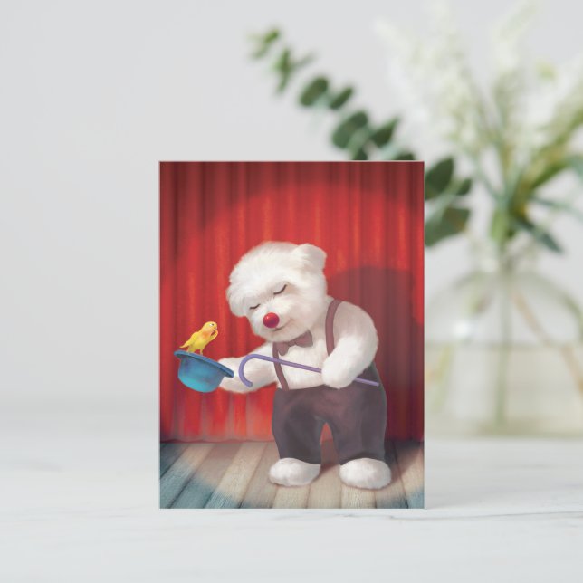 Carte Postale Faire-part Performance magique (Debout devant)