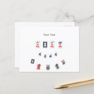 Carte Postale Faire-part Personnaliser les mosaïques MahJong