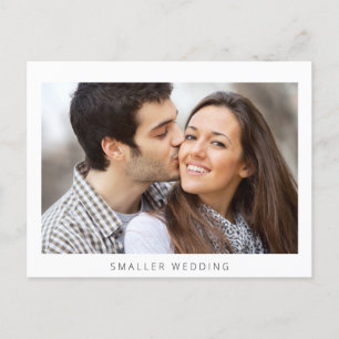 Carte Postale Faire-part Petite Mariage Réduit Photo Simple Moderne