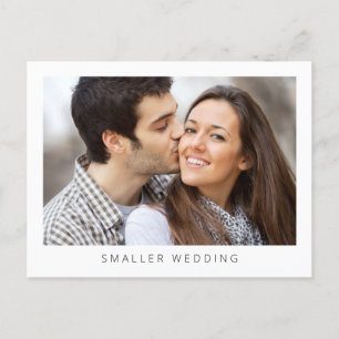 Carte Postale Faire-part Petite Photo de Mariage Réduit Simple