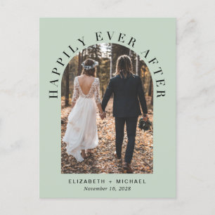 Carte Postale Faire-part Photo Arch Mariage Réception Happily Ever After