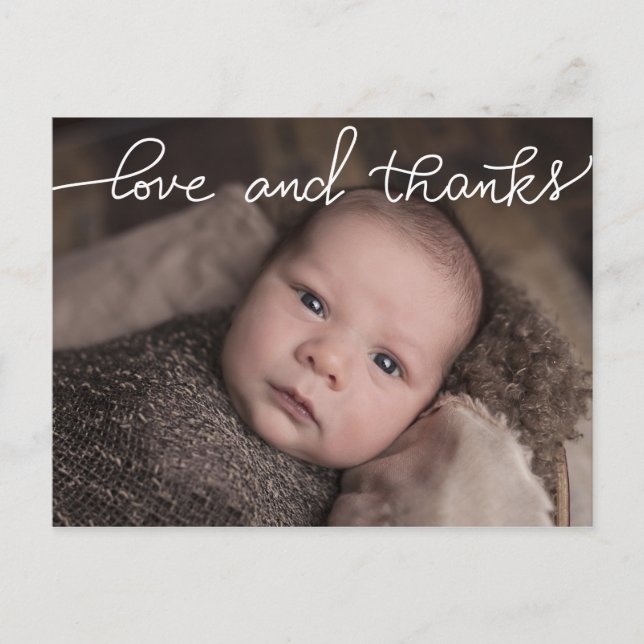 Carte Postale Faire-part Photo de manuscrit d'amour et de mercis de (Devant)