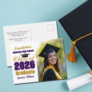Carte Postale Faire-part Photo de remise des diplômes de la promotion 2026 