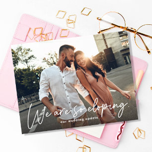 Carte postale Faire-part photo Eloping