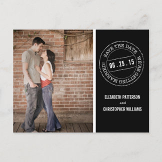 Carte Postale Faire-part Photo Mariage de marque postale Enregistrer la dat