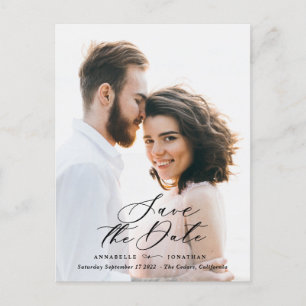 Carte Postale Faire-part Photo moderne élégant script aquarelle botanique