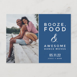 Carte Postale Faire-part Photo moderne Mariage amusant Enregistrer la date