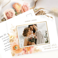 Photo Peach Blush Cream Gold Wedding Enregistrer l