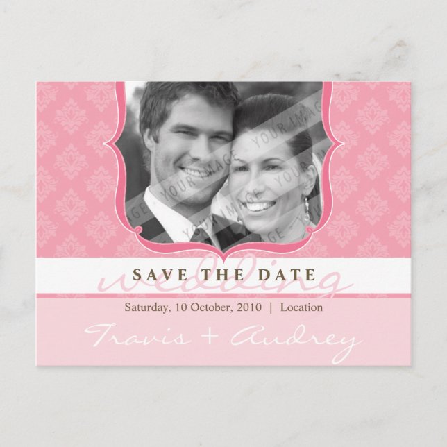Carte Postale Faire-part PHOTO SAVE THE DATE :: pictureframe elegance 6 (Devant)
