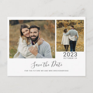 Carte Postale Faire-part Photos de couples mignons Enregistrer la date