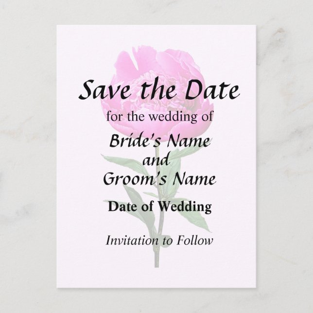 Carte Postale Faire-part Pierre rose foncé (Devant)