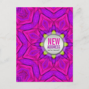 Carte Postale Faire-part Pink moderne Nous avons déplacé Nouvelle Adresse C