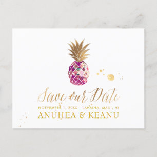 Carte Postale Faire-part PixDezines Aloha Ananas/Masala RougeÉvénement à ve