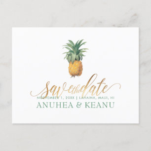 Carte Postale Faire-part PixDezines Ananas Vintage / Save the Date