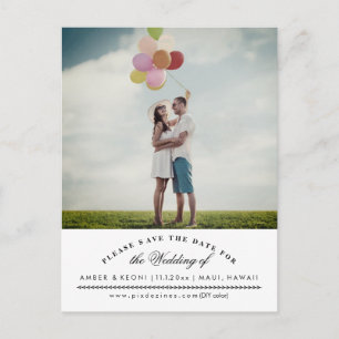 Carte Postale Faire-part PixDezines DIY couleur Enregistrer la date
