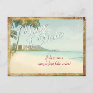 Carte Postale Faire-part PixDezines/enregistrer la date/tête de diamant vin