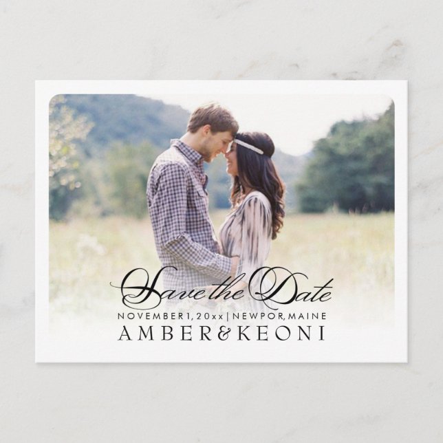 Carte Postale Faire-part PixDezines Enregistrer le script de date/fantaisie (Devant)