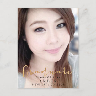 Carte Postale Faire-part PixDezines Faux Gold Fun Font/Gradate photo