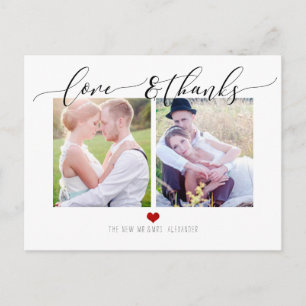 Carte Postale Faire-part PixDezines Mariage Merci/Calligraphie moderne
