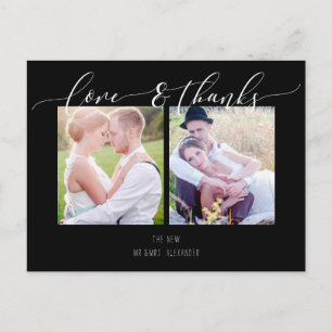 Carte Postale Faire-part PixDezines Mariage Merci/Calligraphie moderne