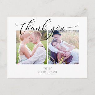 Carte Postale Faire-part PixDezines Mariage Merci/Calligraphie moderne