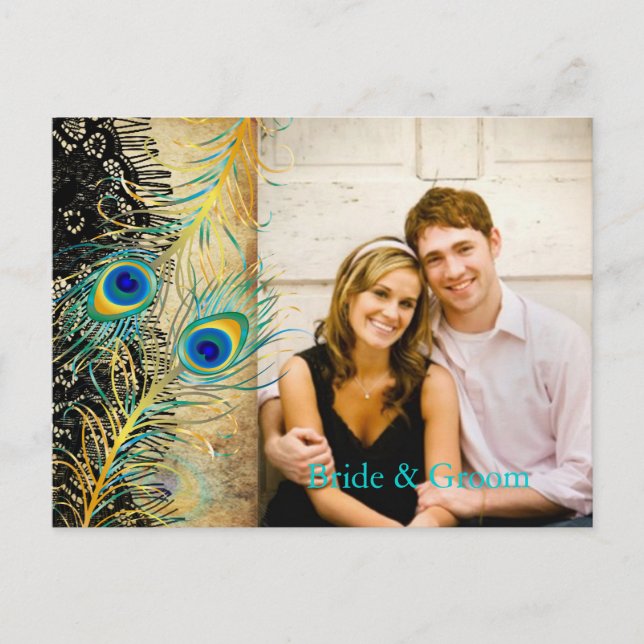 Carte Postale Faire-part PixDezines place paon/do-it-yourself événement+cou (Devant)