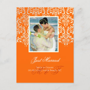 Carte Postale Faire-part PixDezines Rossi Damask/Photo/DIY couleur+occasion