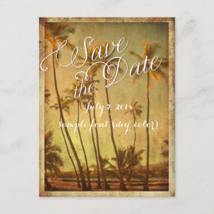 Carte Postale Faire-part PixDezines/ save the date/ hawaï vintage