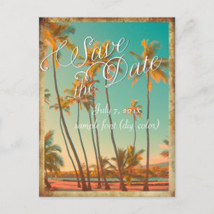 Carte Postale Faire-part PixDezines/ save the date/ Hawaï vintage