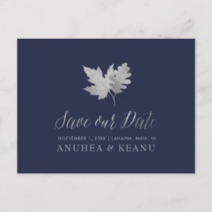 Carte Postale Faire-part PixDezines Silver Fall Foliage/Save our Date