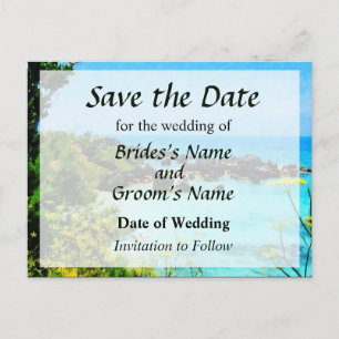 Carte Postale Faire-part Plage à St. George Bermudes Enregistrez la date