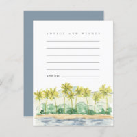 Plage Palm Trees Tropical Conseils et Wish Card