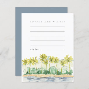 Carte Postale Faire-part Plage Palm Trees Tropical Conseils et Wish Card