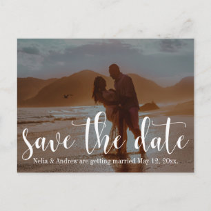 Carte Postale Faire-part Plage romantique Typographie photo 30 Enregistrer 