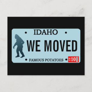 Carte Postale Faire-part Plaque de licence Idaho Sasquatch