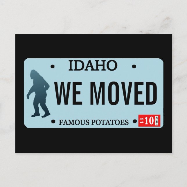 Carte Postale Faire-part Plaque de licence Idaho Sasquatch (Devant)