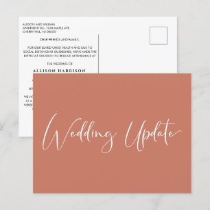 Carte Postale Faire-part Plus petite mise à jour élégante de mariage réduit