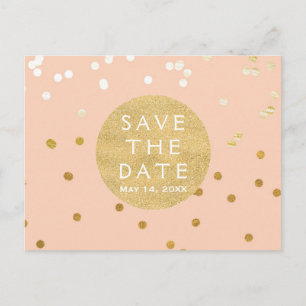Carte Postale Faire-part Poche & Or Points Confetti brillants Enregistrer L