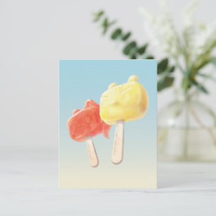 Carte Postale Faire-part Popsicles à personnages