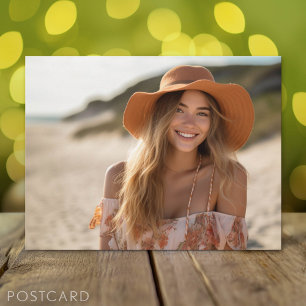 Carte Postale Faire-part Portrait de fin d'études avec Arrière - plan de ta