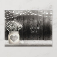 Pot de fleurs en forme de coeur et baby's breath r