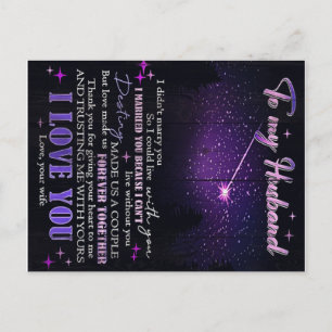 Carte Postale Faire-part Pour la décoration de mon mari, citations d'amour