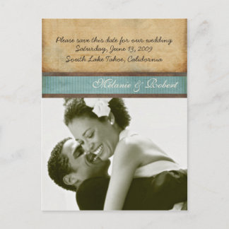 Carte Postale Faire-part Pourcentage Enregistrer la date