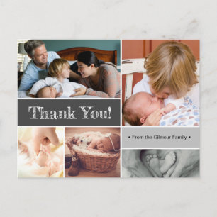 Carte Postale Faire-part Présentation du collage photo pour bébé