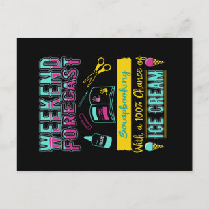 Carte Postale Faire-part Prévision de week-end Scrapbooking et glace