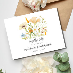 Carte Postale Faire-part Printemps Fleur sauvage Budget Mariage Enregistrer